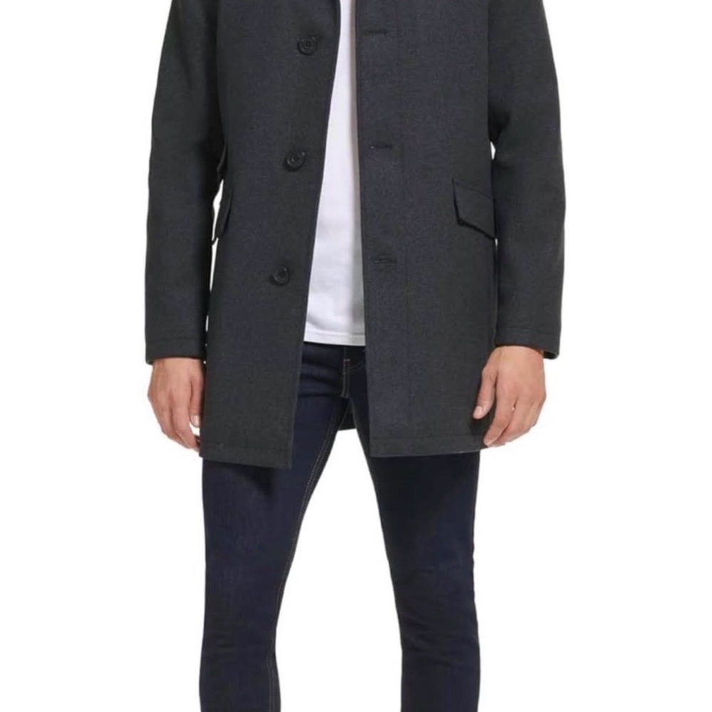 Brand New - Kenneth Cole Charcoal Pea Coat